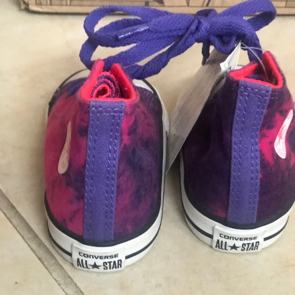 NEW Converse Chuck Taylor All Stars Infant Purple Pink Tie-Dye High Top Sneakers